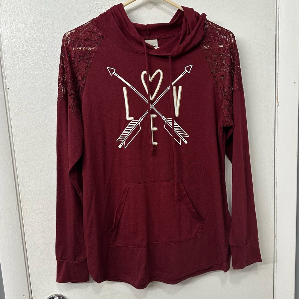 ‼️Jerryleigh Red Hooded Love Shirt